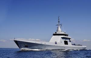 The French naval vessel, L'Adroit.